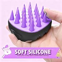 Vista 3 de Cbiumpro Paquete de 2 cepillos de champú masajeador de cuero cabelludo, cepillo exfoliante de silicona ultra suave para el crecimiento del cabello