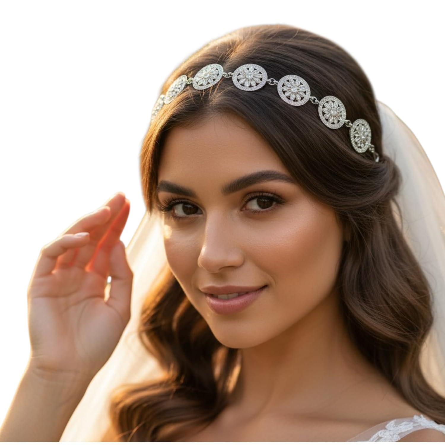 HIMMU'S FASHION HUB 1 PC Sheesh Patti Head Chain, Silver-Toned, Metal, Floral Medallion Design, Traditional Mathapatti Hai... - Review, Price and Buying Guide