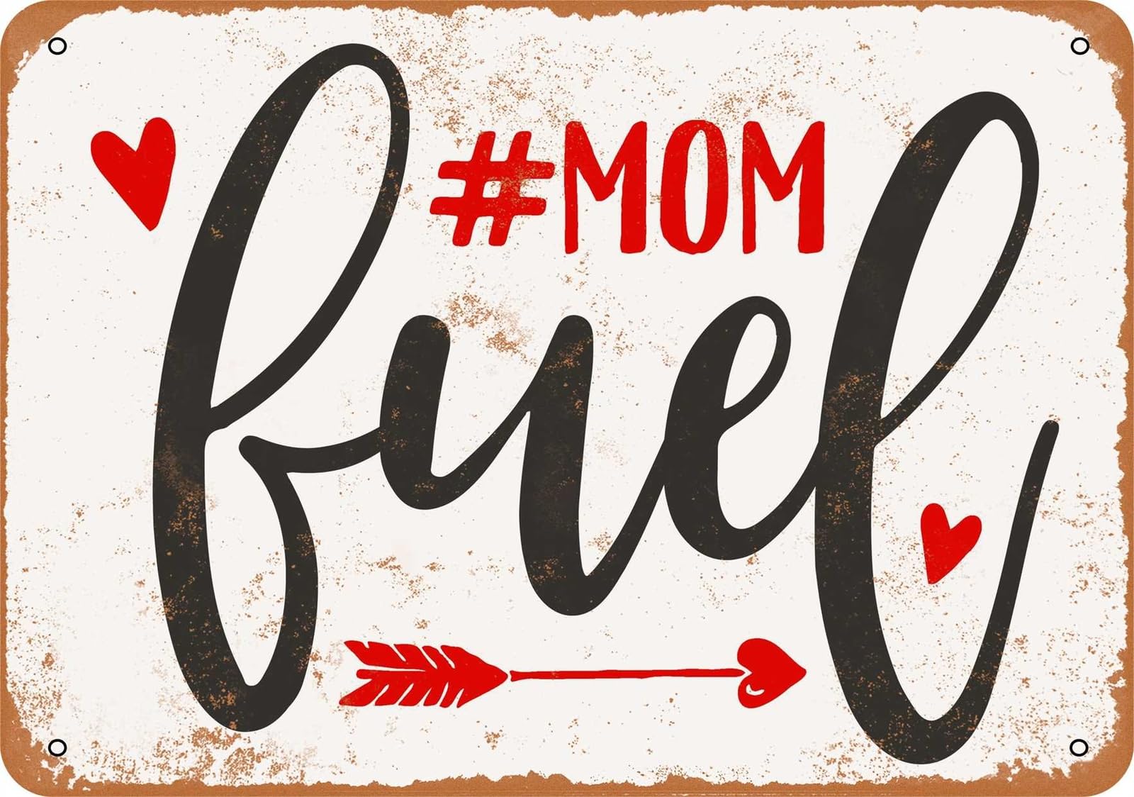 Miaomansenstore Metal Sign - Mom Fuel - Vintage Look Home Decor