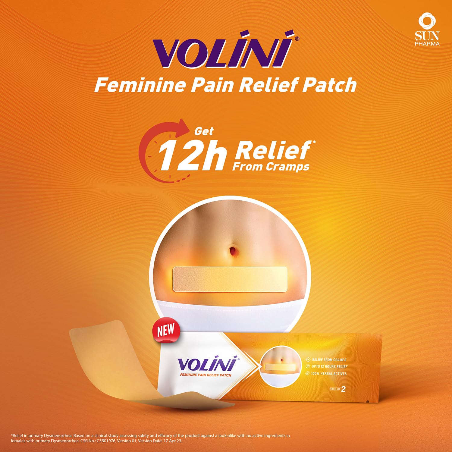 Volini Feminine Pain Relief Patch | Relief from Cramps | Pack of 2 x 2 — Amazon image 4
