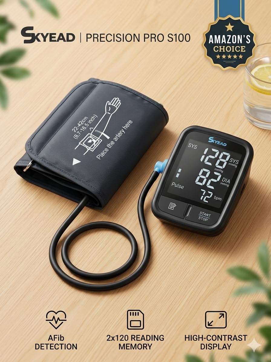 Tensiómetro electrónico con batería de litio recargable, pantalla digital, larga duración