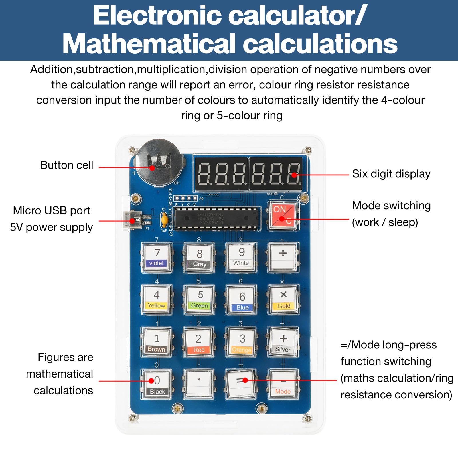 Yominerr Kapazitäts-Induktivitäts-Frequenzmessgerät – DIY-Lötbausatz Mit LCD, 51-Chip, USB 5V