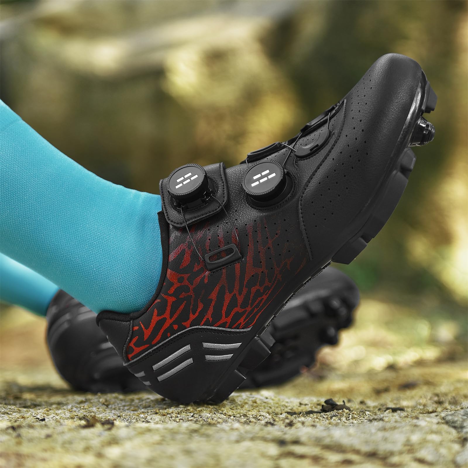 Męskie buty rowerowe Buty do jazdy na rowerze górskim MTB Kompatybilne z knagami systemu SPD do podróży na zewnątrz