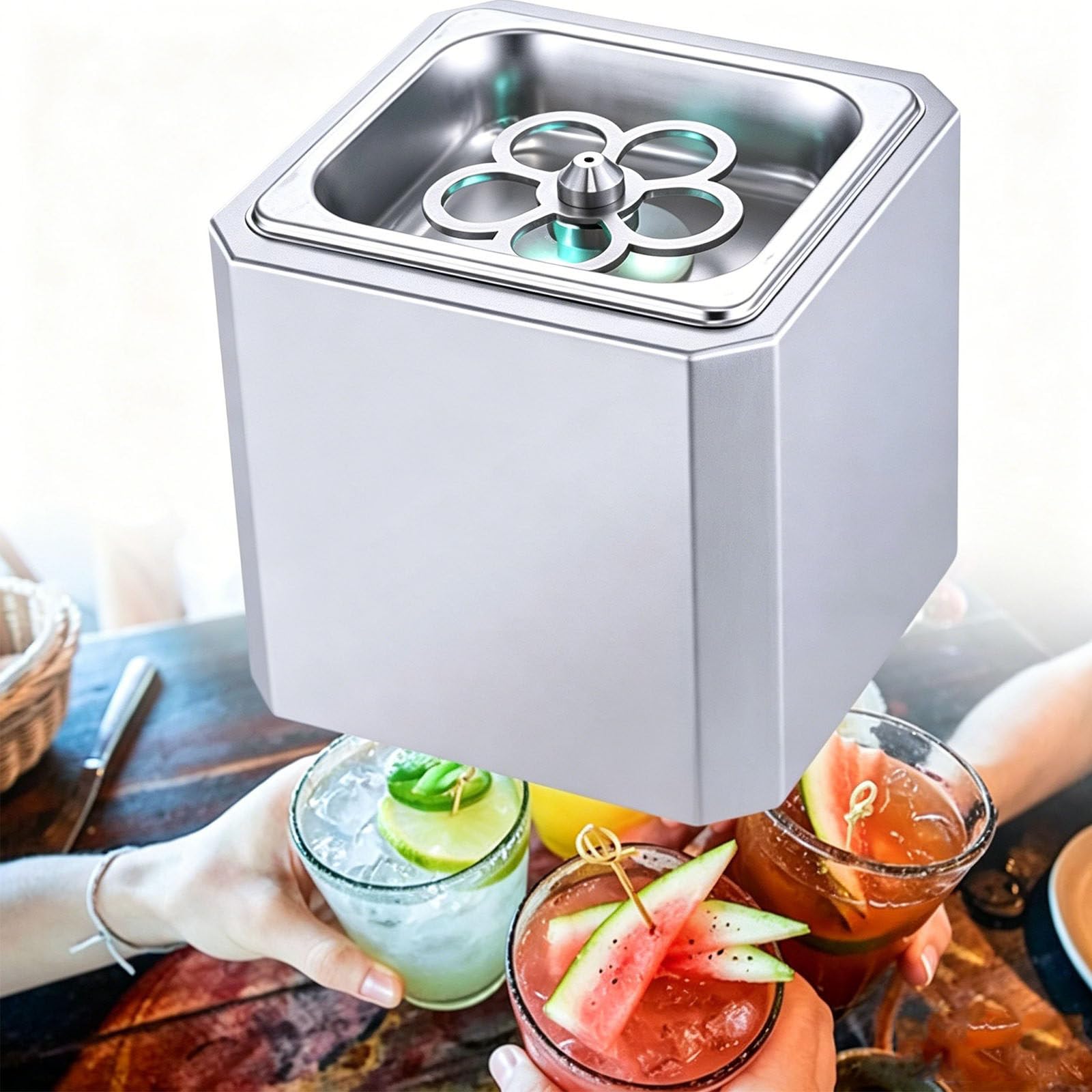 HaiZethonic Glass Chiller,Glass Froster,With LED Light,Instant Drink Chiller for Cocktail, Beer, Mixed Drinks/Wine/Bar/Restaurant/Kitchen A