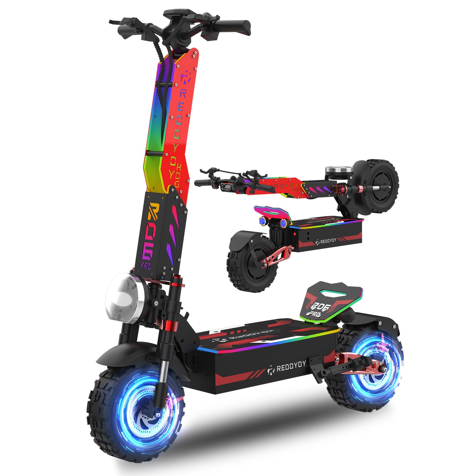 Offroad Electric Scooter - 62 MPH High-Performance 10000W Fastest Dual Motor 13 Off Road Tires 75-Mile Long Range