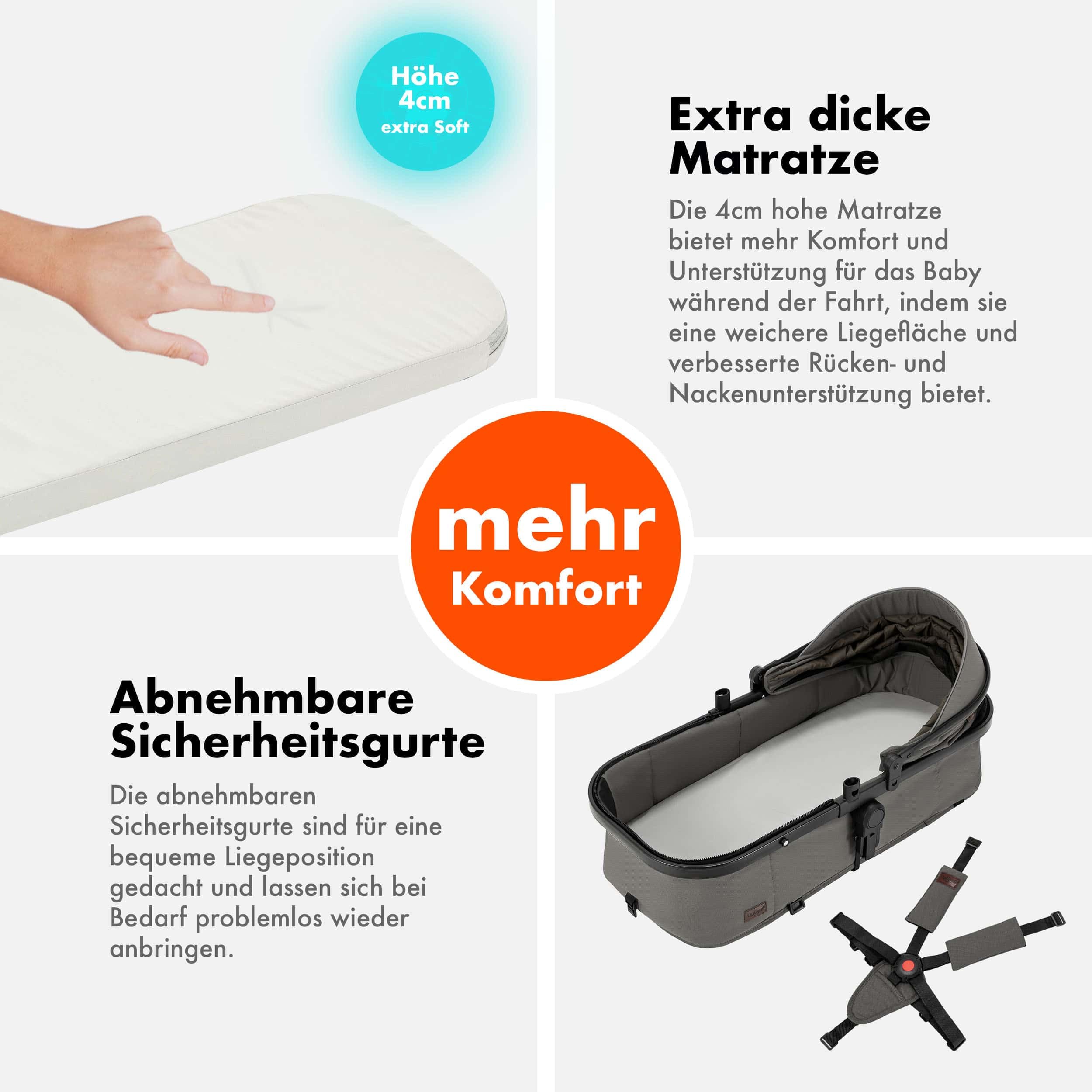 Daliya® FLEXI-PRO M 3in1 Kinderwagen & Buggy mit i-Size Babyschale, Viel Zubehör (Grün)