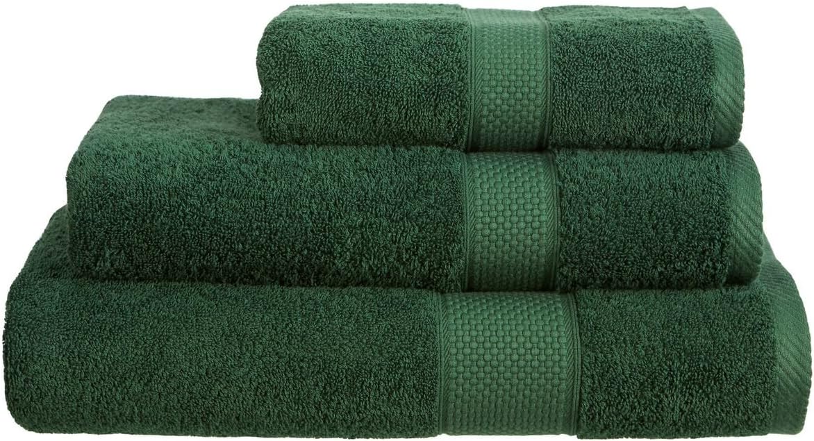 Snugglemore - Turkish Cotton Bath/Hand Towel/Bathroom Towels/Large Sheets/Pack of 2 (Bottle Green, Bath Towel x 2)