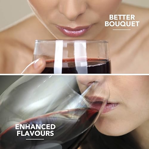 Miniatura 4 de Final Touch Aireador de decantador de vino de enigma, aireación y oxigenación superiores, proceso de aireación bifásico, mejora el sabor y el aroma,