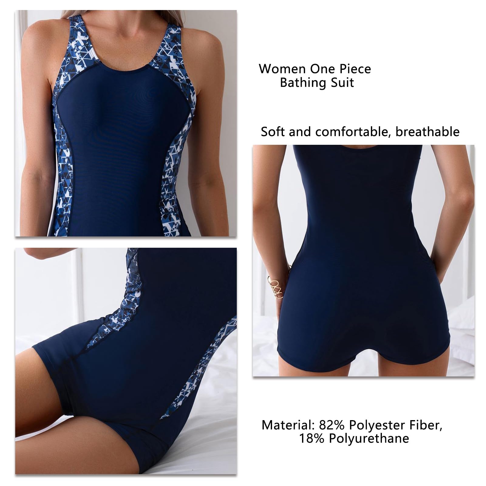 Jednoczęściowy Strój Kąpielowy, Damski Jednoczęściowy Strój Kąpielowy Slim Fit Wodny