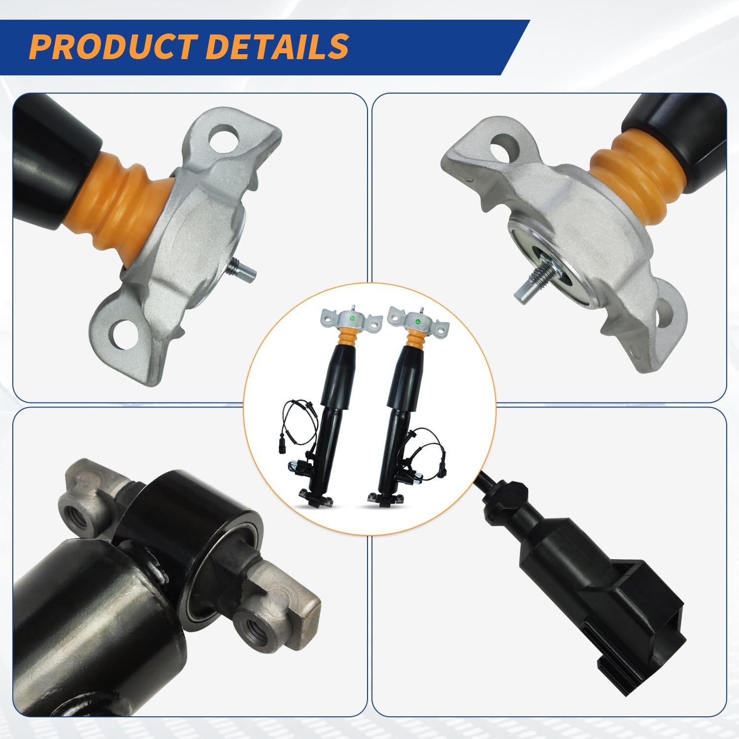 ASH24635 Rear Shock Absorber Assemblies Compatible with 2013-2020 Lincoln MKZ, for 2013-2020 Ford Fusion ASH24651 EG9Z18125L EG9Z18125D (Rear Shocks)