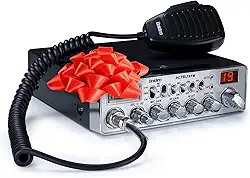 Uniden Rádio CB Profissional de 40 Canais com Modo Duplo AM/FM, Medidor SWR Integrado, Função PA/CB, Corte Alto, Controle de Ganho RF/Microfone e Canal Instantâneo 9 - Prata - Para Caminhoneiros