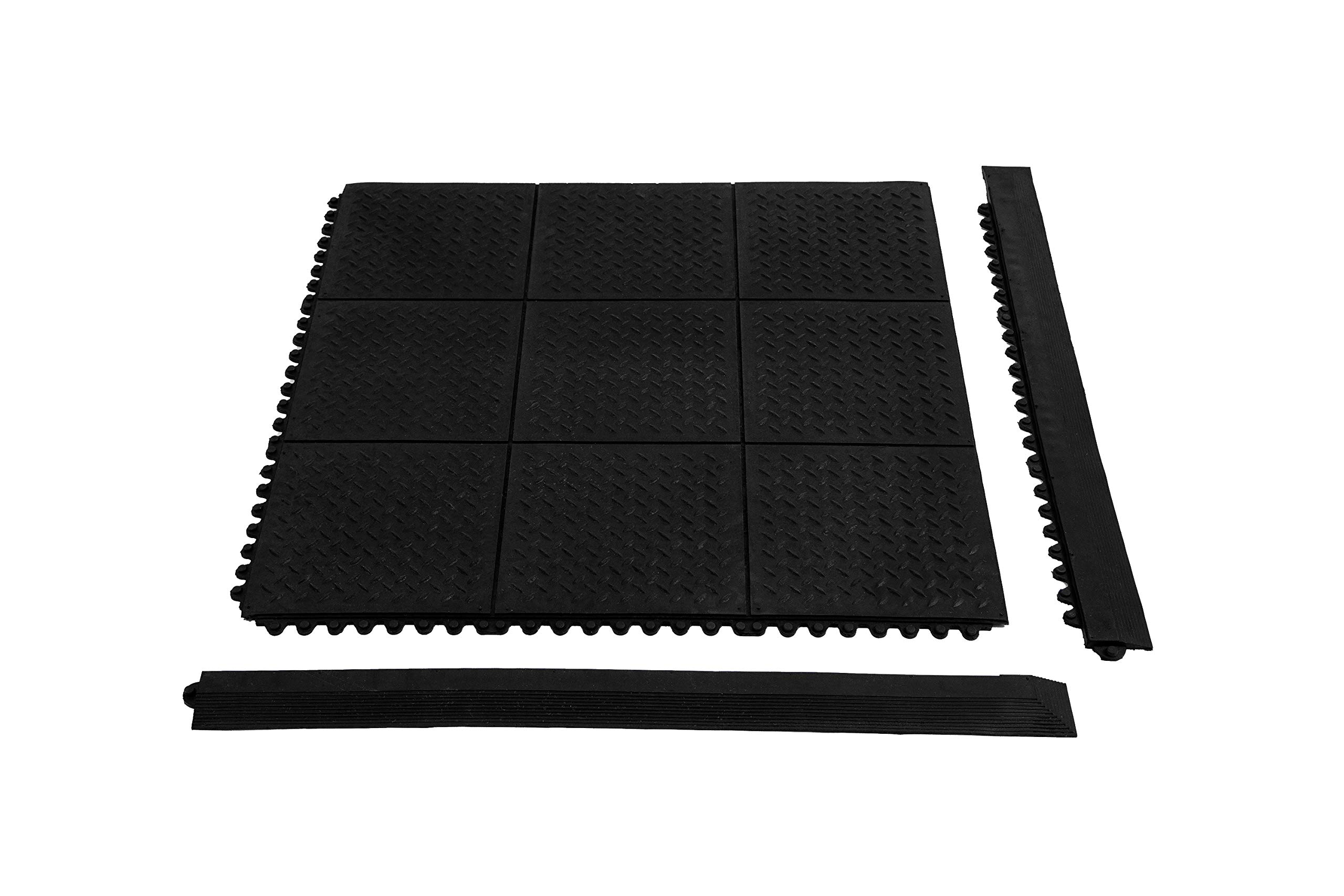 IncStores 5/8 Inch Thick Evolution Rubber Interlocking Floor Tiles
