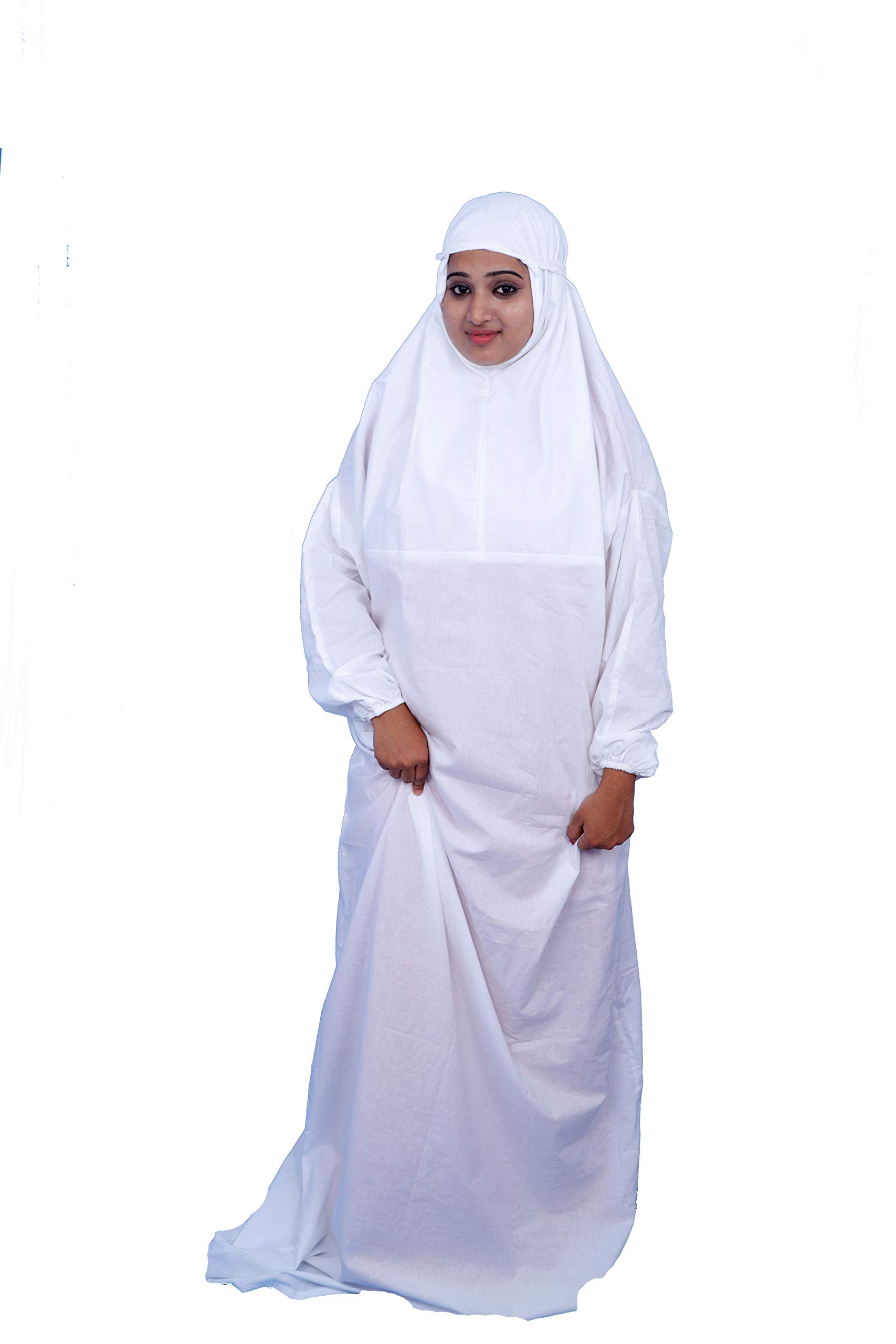 BARAKATH Women's Cotton Prayer Dress with Attached Hijab (White, Free  Size): Buy Online at Best Price in UAE - Amazon.ae