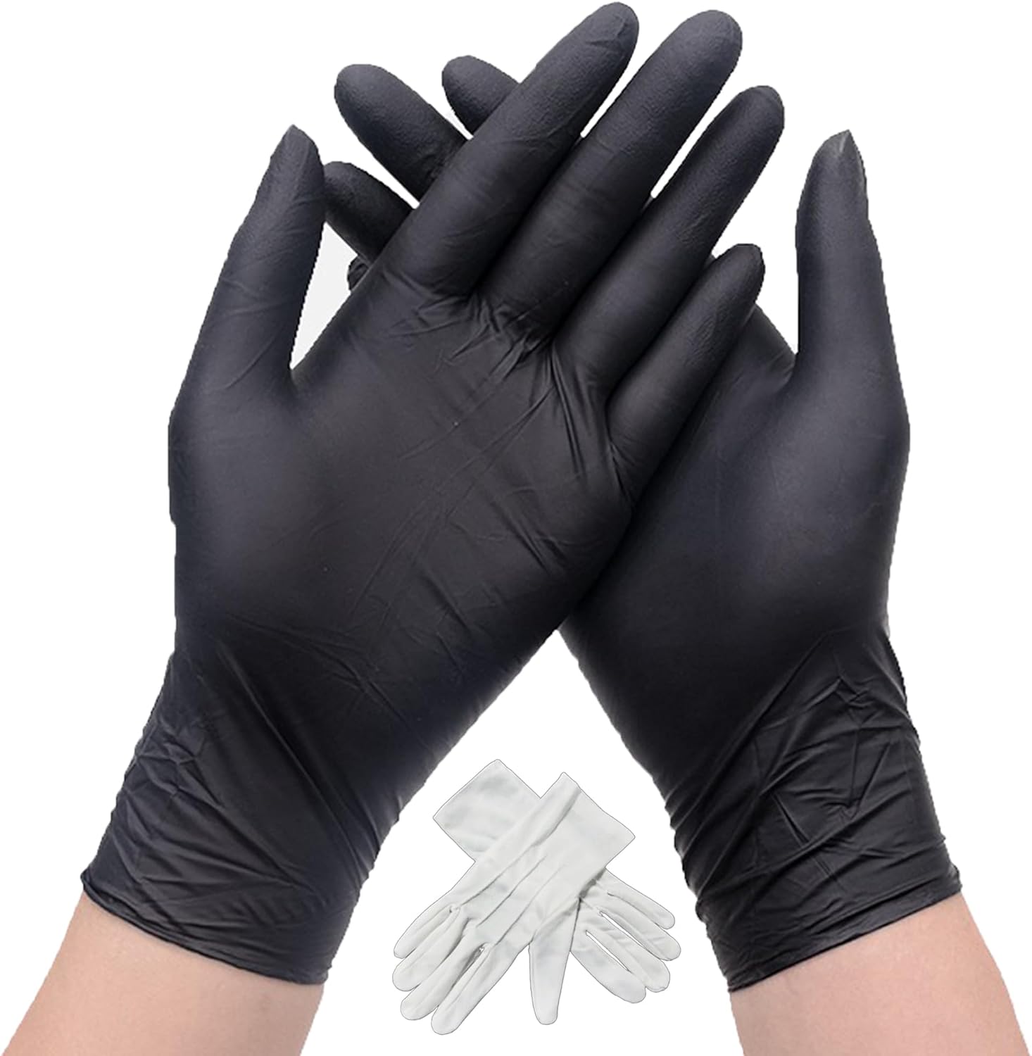 Darkroom Rinse Gloves Professional Series Nitrile Gloves, Chemical Resistant, Powder Free, Latex Free, Non-Toxic, Safe, Black 50 Plus 1 Pair Lint Free Darkroom Gloves.