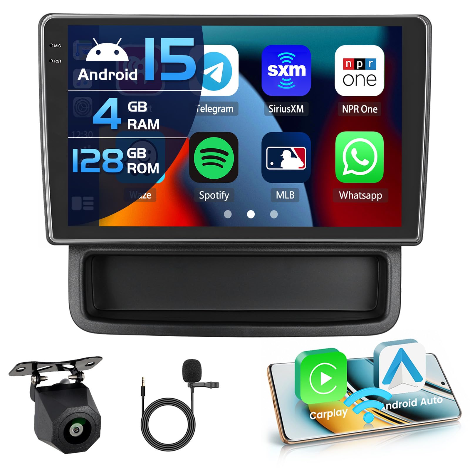 Inefala 4+128G Radio para Renault Trafic 2 Opel Vivaro A Nissan Primastar 2010-2014 Android 15 mit 10'' In-Cell Pantalla con Wireless Carplay y Android Auto Mirror Link Radio FM/RDS GPS WiFi BT SWC