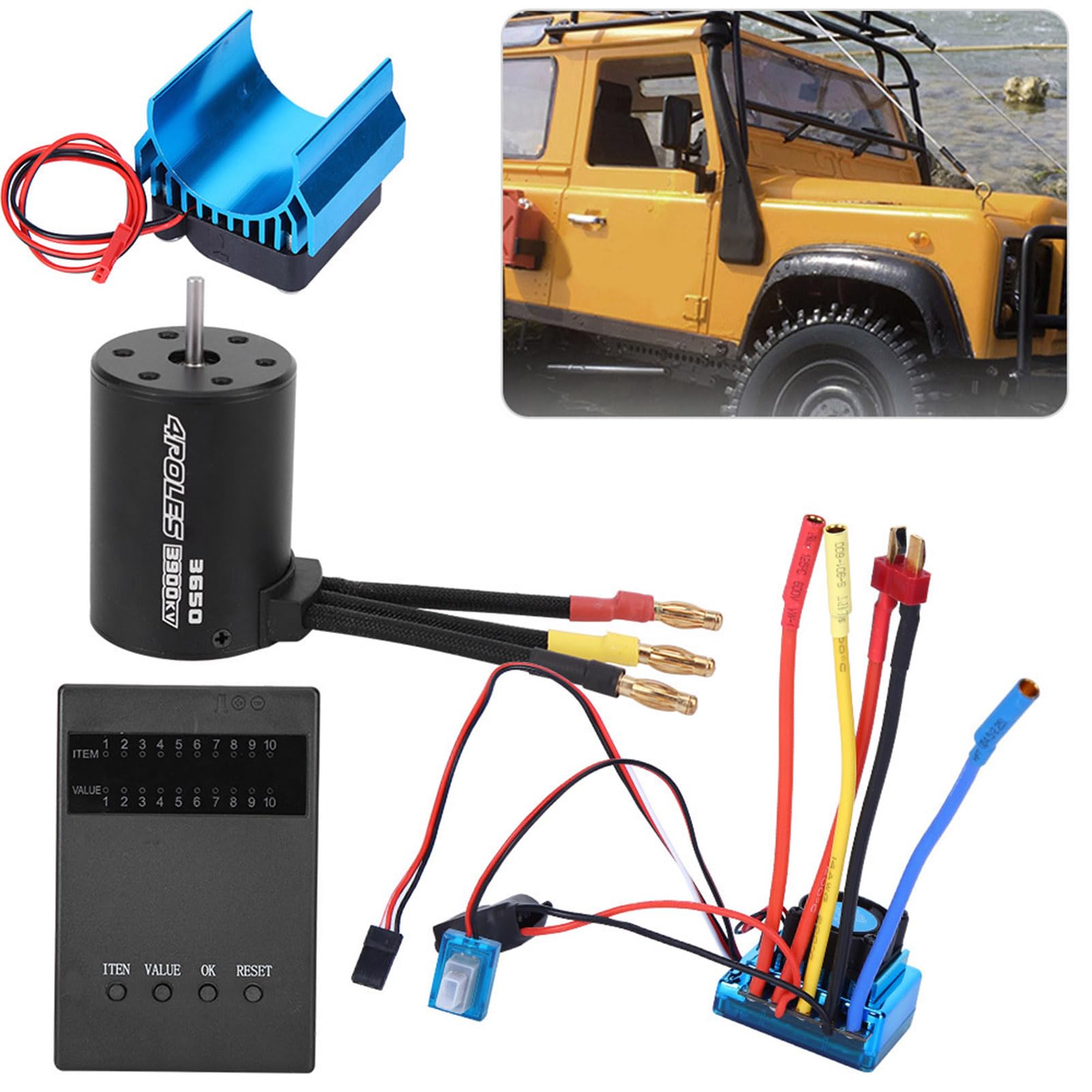4500KV) MOTEUR RC Sans Balai 120A ESC Set Haute Torsion 3650 Moteur
