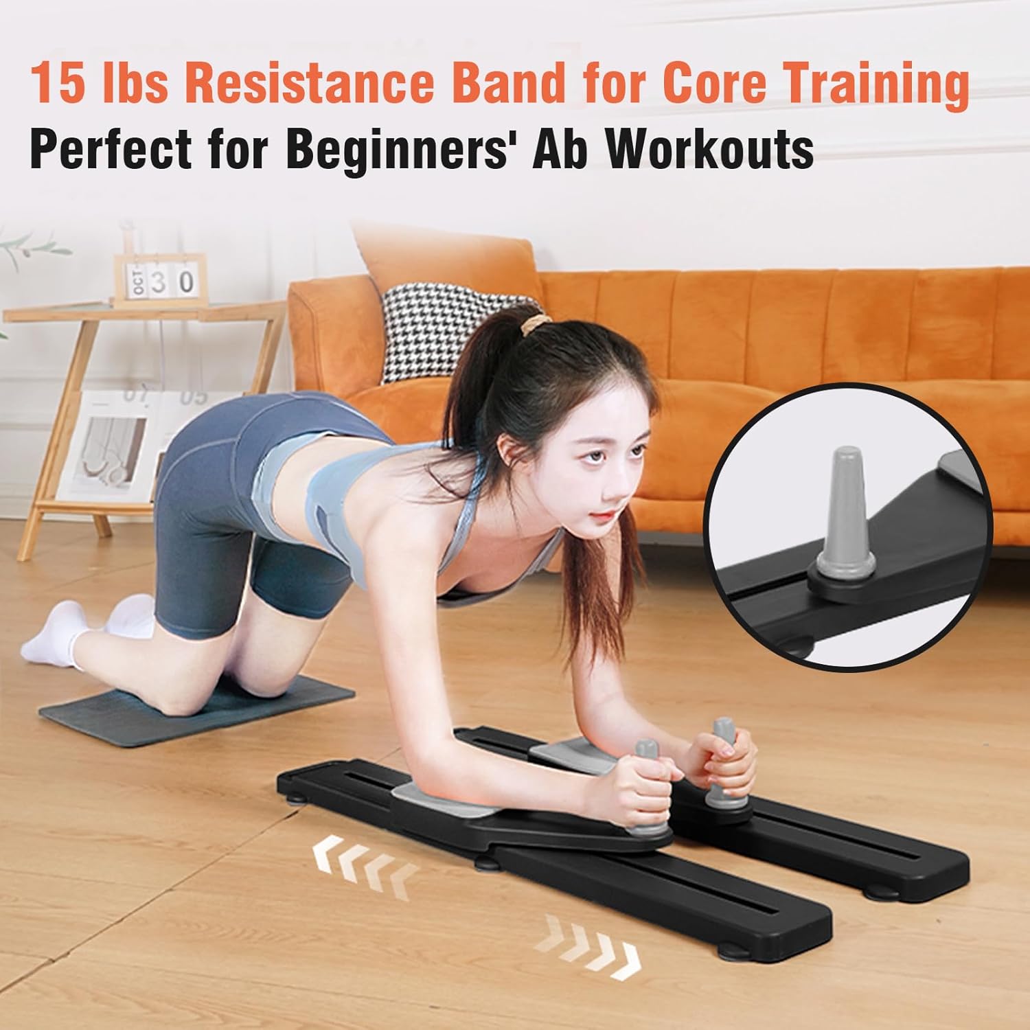 Ultimate Pilates & Abs Training Board – Multi-Function Sliding Workout Board with Dual Modes – Forearm & Stand-Up Core Trainer for Abs, Glutes, Arms & Lower Body Toning at Home