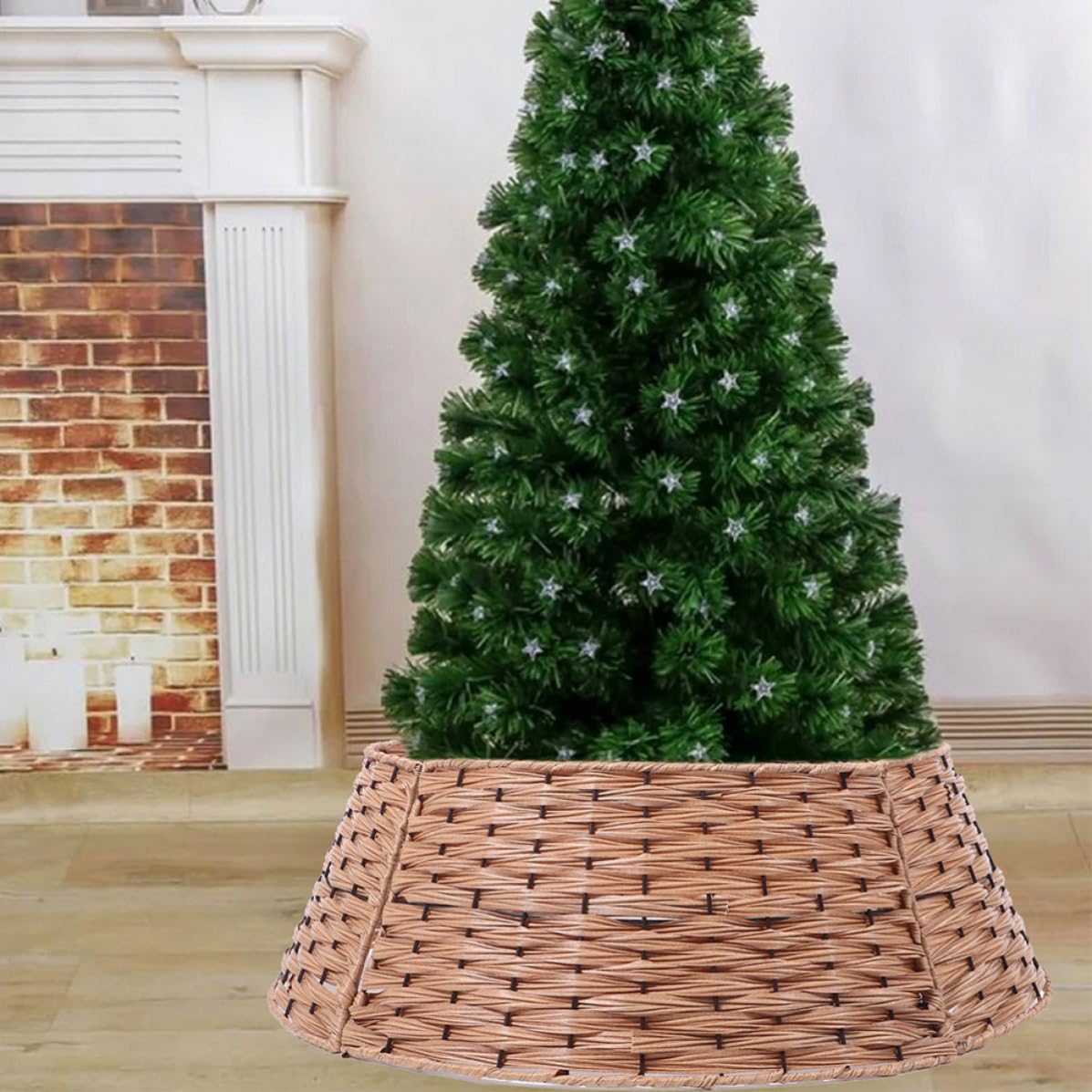 UKCOCO Collare per Albero di Natale Intrecciato, Circolare, Plastico