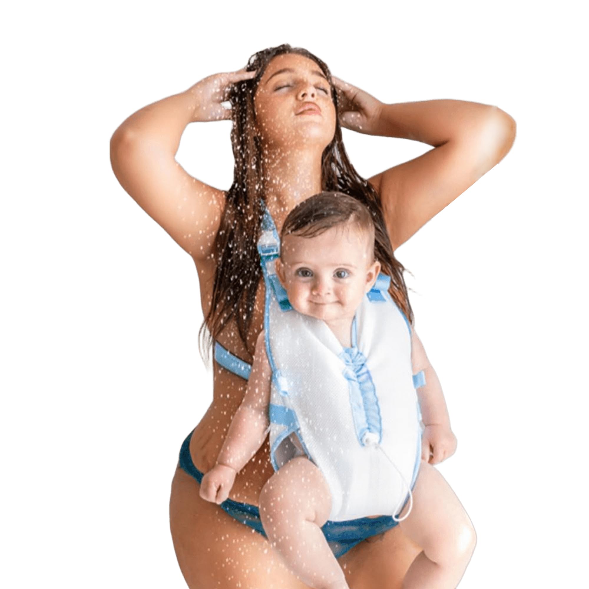 Hugs & Suds Shower Baby Carrier, Hands Free Baby Sling Carrier. Quick-Drying