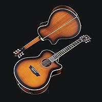 Vista 10 de Washburn Festival EA15 Mini Jumbo Cutaway, guitarra eléctrica acústica, ráfaga de tabaco