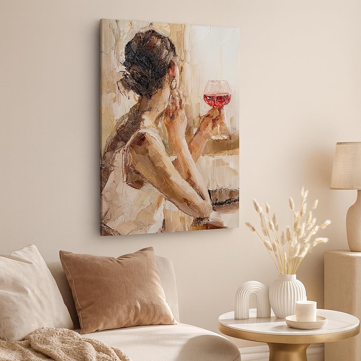 ARTTOR Leinwandbild 70x100 cm Wandbild Küche Menschen - 6226 | Vertikal Groß Wanddekoration Wohnzimmer Schlafzimmer Wandkunst Wanddeko Wand Kunstdruck Küche Wall Decor ARTTOR