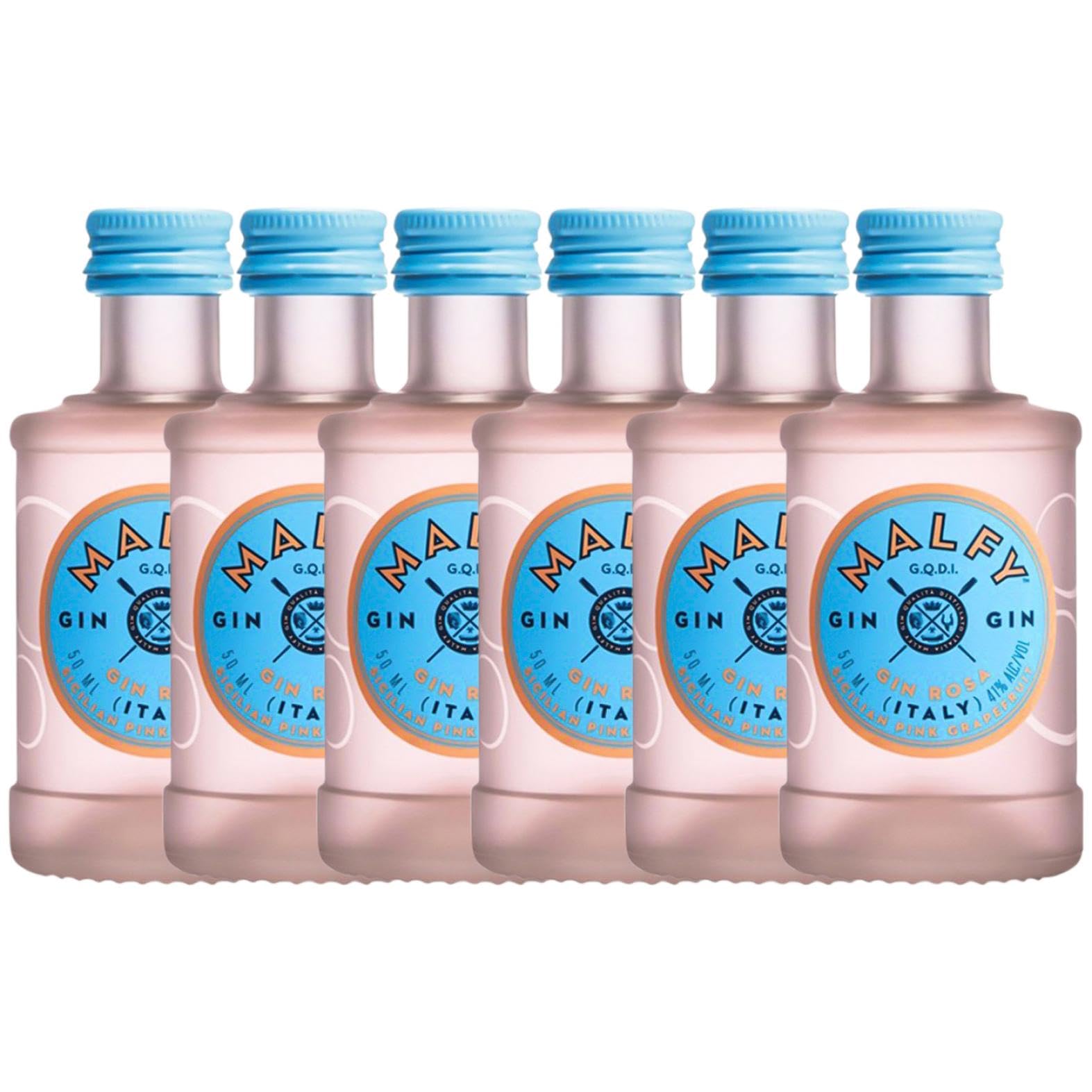 Gin Malfy Gin Rosa Miniaturflasche 5 cl (Schachtel mit 6 Miniaturflasche von 5 cl)