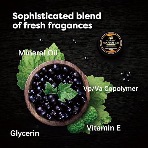 Miniatura 3 de Cera para el cabello  Pomada de peinado fuerte para hombres y mujeres, nutritiva y protectora, acabado mate, 3.4 onzas