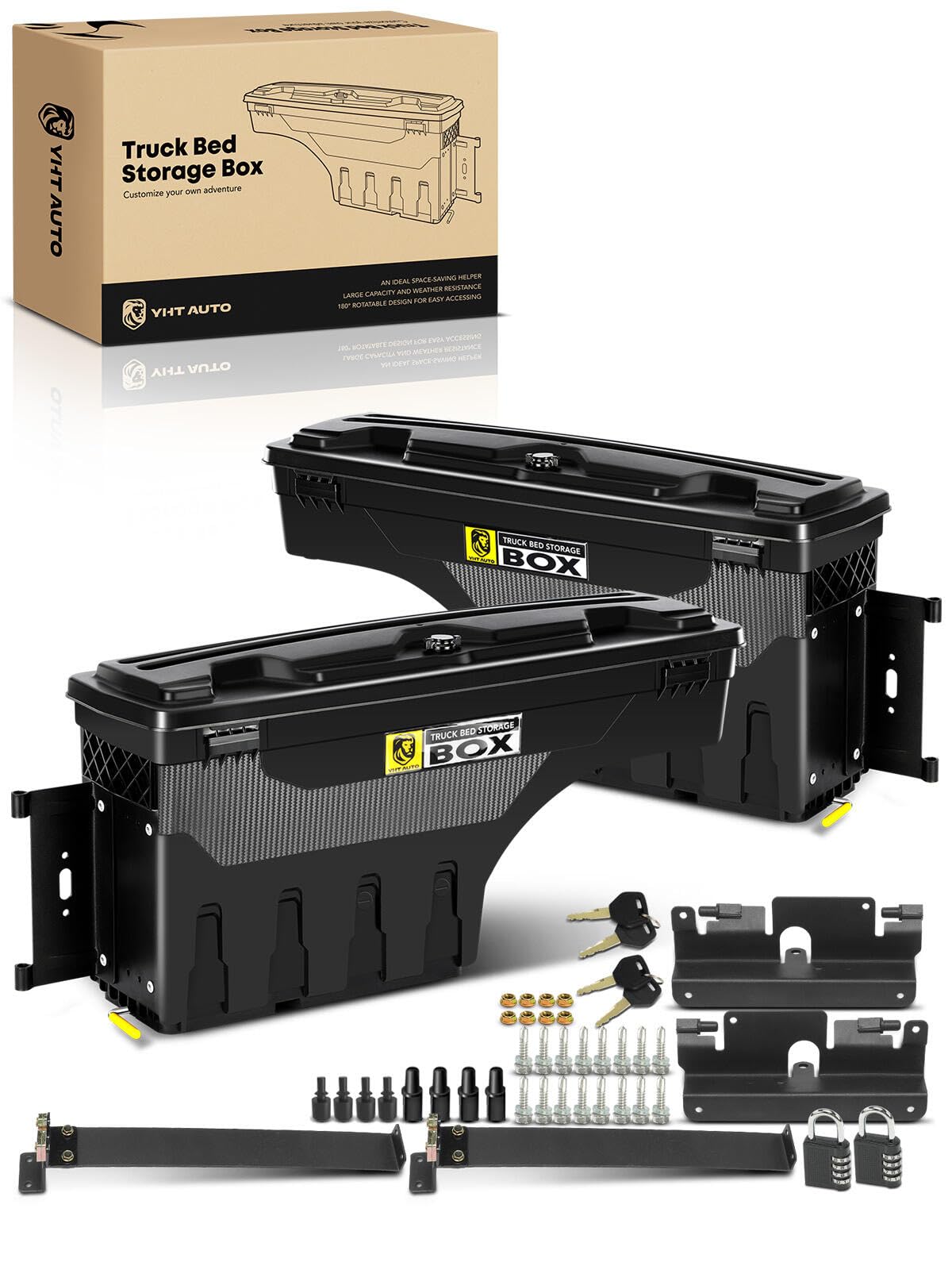 YHTAUTO Truck Bed Storage Tool Box Set