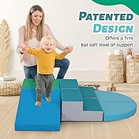 Vista 2 de Juguetes de Escalada para Niños Pequeños de 6 Piezas de Cuero PU Suave, Conjunto de Juego de Actividades de Escalada y Gateo para Interiores
