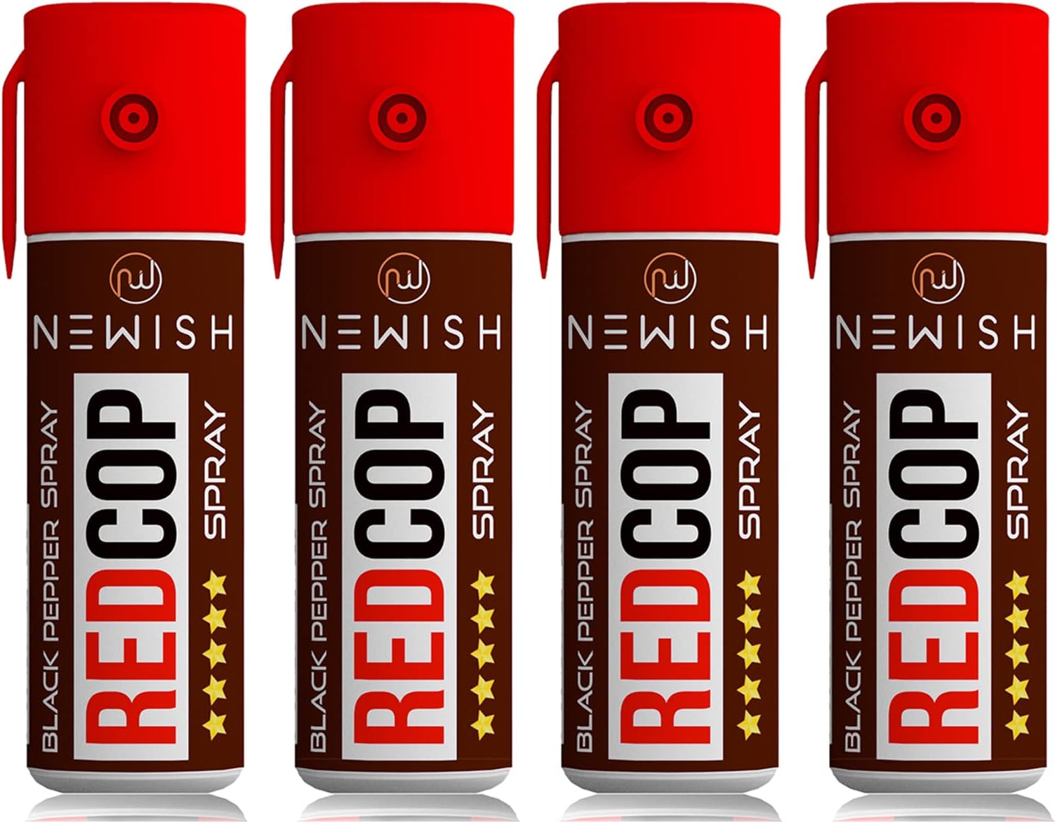 Newish Black Pepper Self Defense Spray 55 ML (Pack of 4) | Quick-Action Personal Safety Spray for Women, Men & Seniors | Pocket-Sized, Travel & Night Walk Protection, Long Range 15 ft