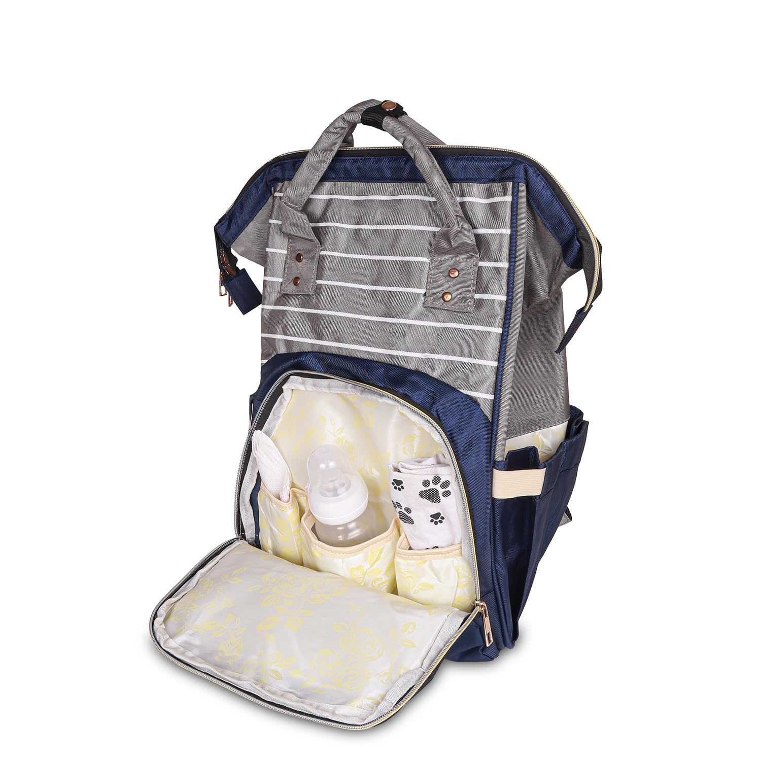 Sukhiland Diaper Bag for Mothers | Large Waterproof Backpack Multiple Pocket | Baby Essentials Storage | Insulated Bottle Holder Comfortable Shoulder Strap Stroller Hooks | Travel Friendly-image-29