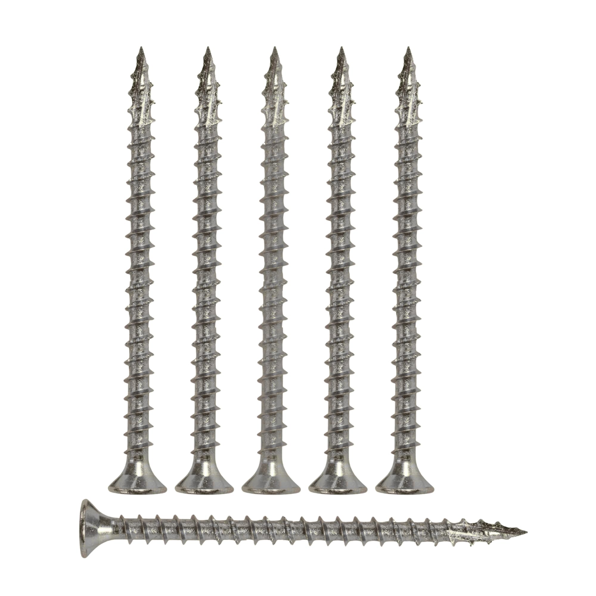 Hardware Solutions - Countersunk Pozi Head Screws - Twin Thread - Hardened Bright Zinc Plated - 10 x 75mm - Pack 100 - Reusable Jar - Image 2