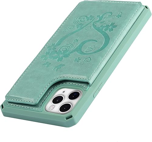 Miniatura 9 de Cavor Funda para iPhone 11 Pro Max con tarjetero, cartera con tarjetero y tarjetero para tarjetas de crédito para iPhone11ProMax, ranuras para