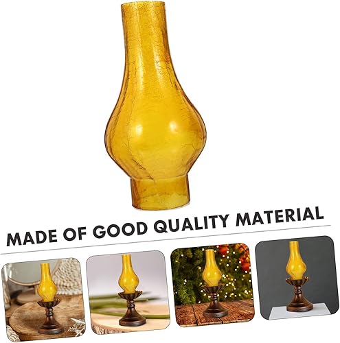Miniatura 8 de Baluue Lámpara de aceite para chimenea, pantalla de queroseno vintage, repuesto soplado a mano, cubierta de luz de aceite de vidrio suave