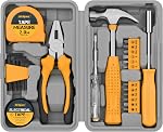 Hi-Spec 24pc DIY Tool Kit for Home – Compact Starter Tool Set with Case for Beginners, Students & First Apartments