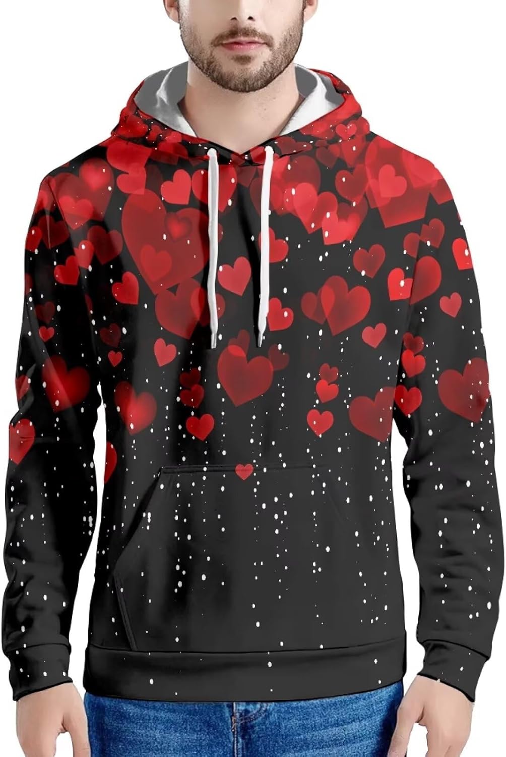 AFPANQZ Sweater with Hoodies Men's Plus Size Sweatshirt Stretch Pullover Hoodie Loose Fit Casual Tee Shirts