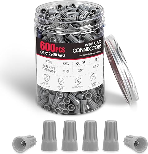 Miniatura 13 de Nilight Kit surtido de terminales aislados con grifo T y cable sin soldadura de empalme rápido, 100 unidades 22-18 18-14 12-10 AWG T Tap