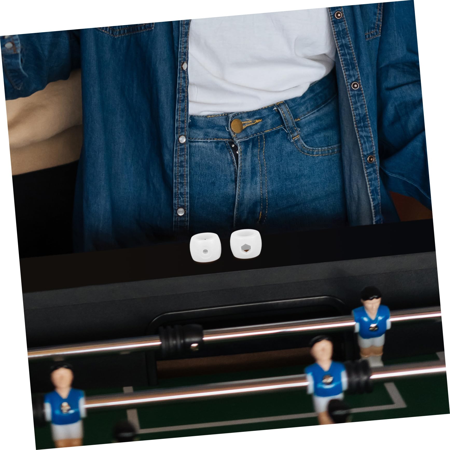 BESPORTBLE 24 pezzi Accessori Calcio Balilla Plastica Posizionatore Aste Goal Parti Ricambio Tavolo Calcio