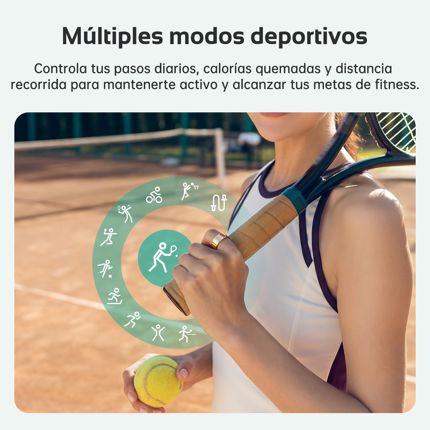 opove O Ring Anillo Inteligente, Smart Ring con Monitorea el sueño, la frecuencia cardíaca y el estrés y Calorías | sin suscripción | 8-12 días de autonomía | Compatible iOS & Android, Oro Rosa-8