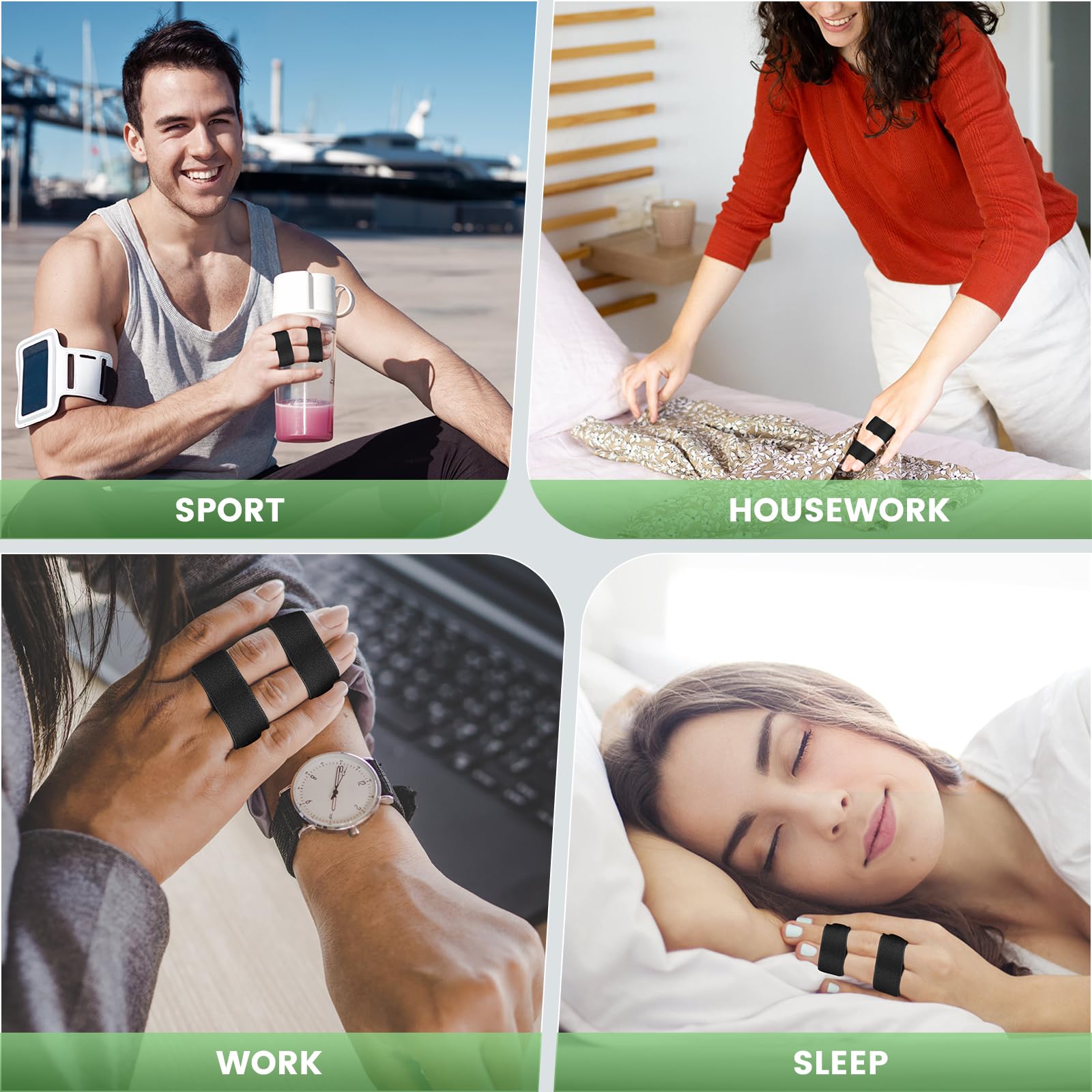 Lot de 10 Bandes de Maintien Doigts, Attelle pour Orteil Cassé, Réutilisables Protection des Doigts pour Blessures Sportives