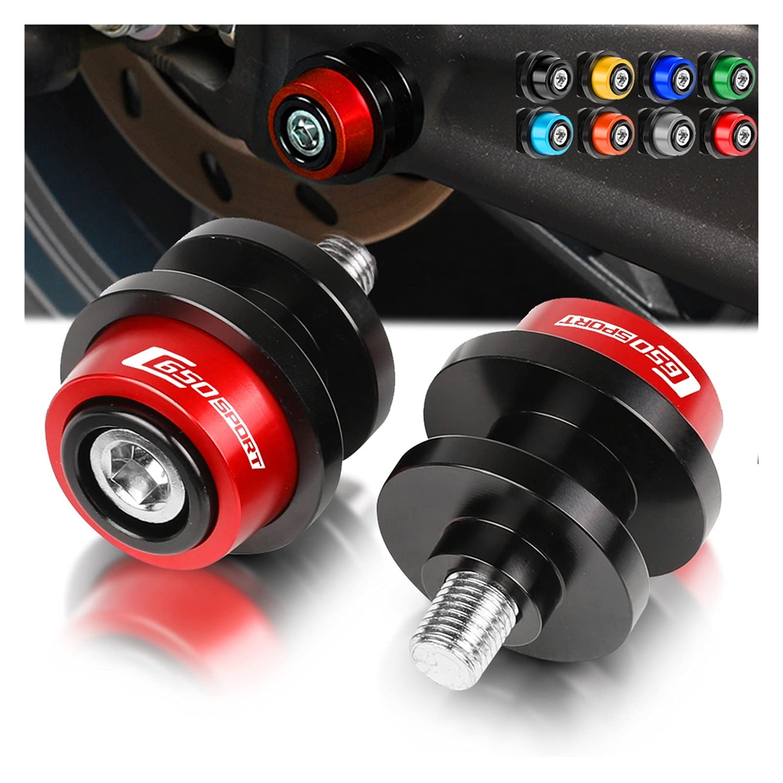 Bulloni Forcellone Posteriore CNC Per QJ SRT | Sliders Bobine 6mm In Alluminio Anodizzato, Per SRT 800/SVT 650
