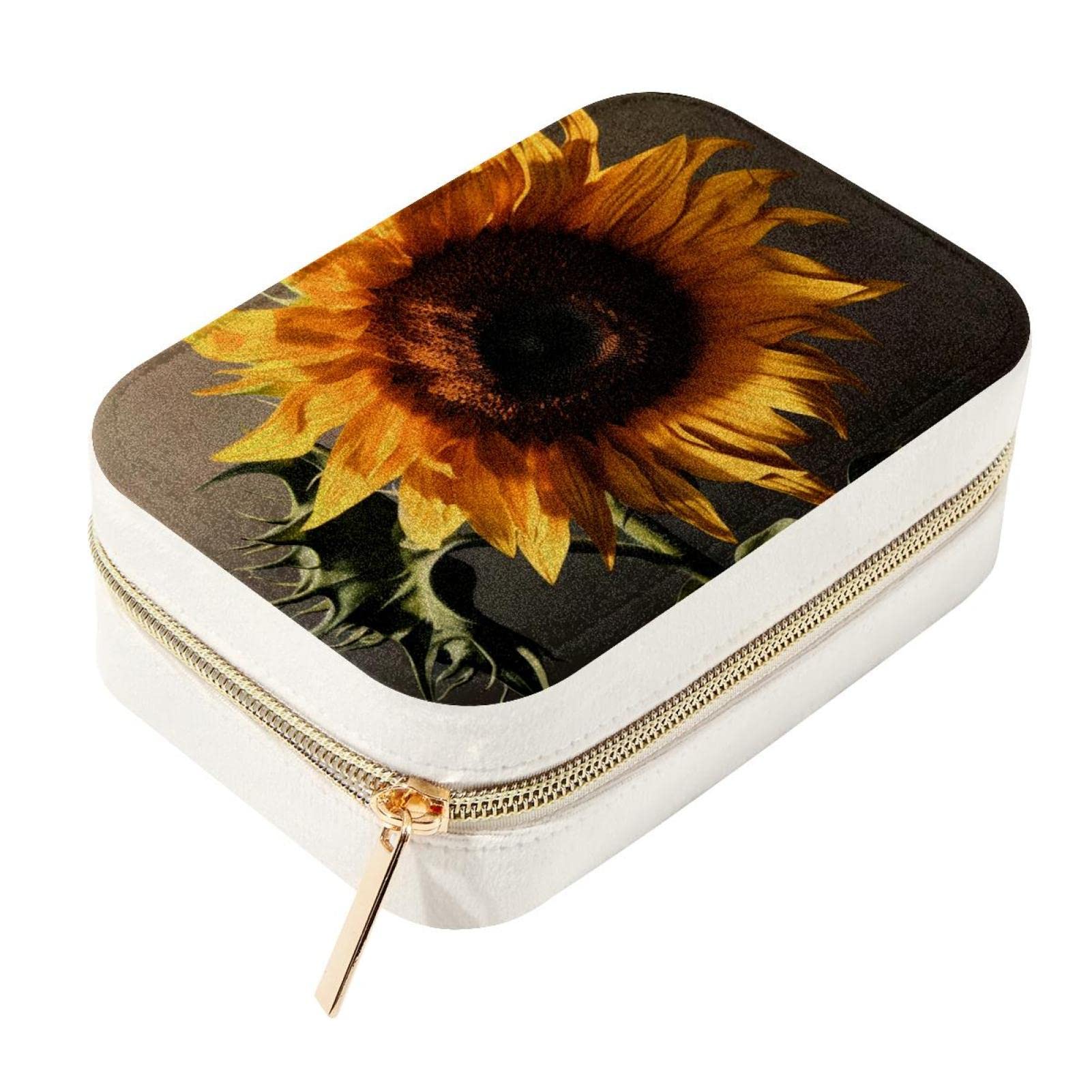 Caja organizadora de joyas portátil: estuche de viaje para collares, anillos y aretes
