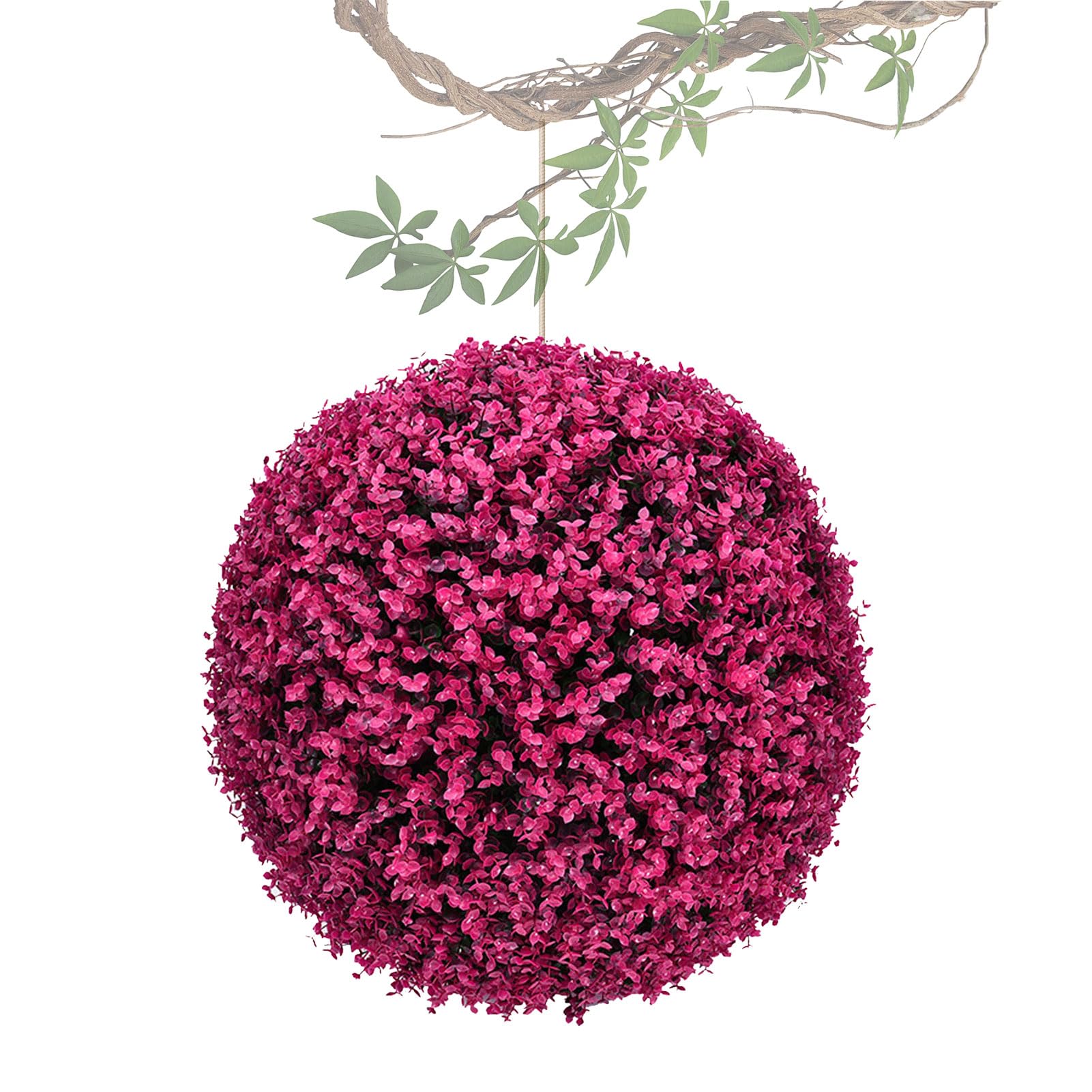 ATYUJKB Artificial Plant Topiary Ball 50cm, Faux Boxwood Decorative Balls, Decorative Faux Greenery Fake Plants, Garden Spheres Large Outdoor, Artificial Topiary Plant Grass Ball