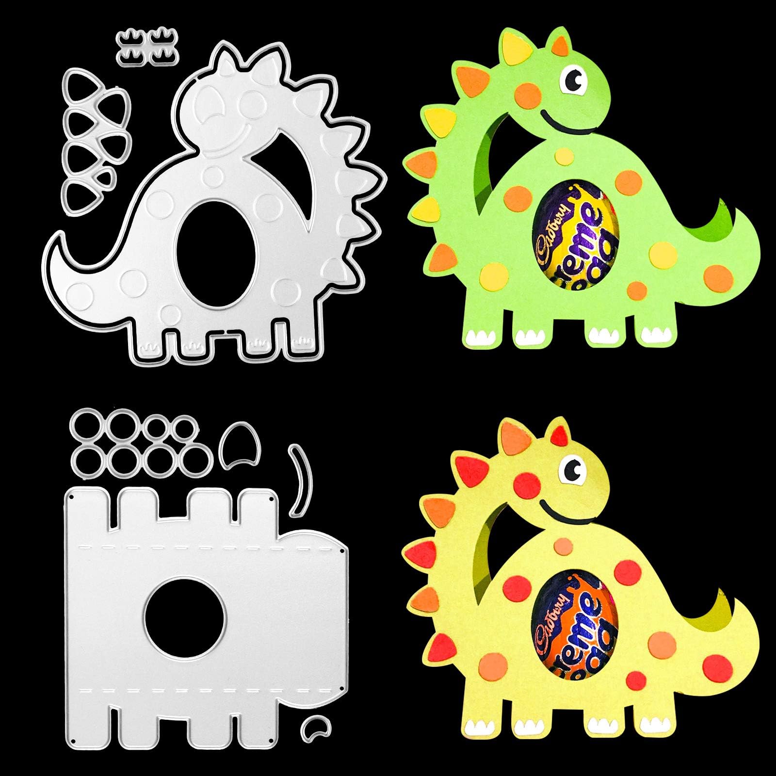 OOTSR Dinosaur Cutting Dies, Easter DIY Craft Carbon Steel Embossing Template, Embossing Tool for Album Paper Card Making Scrapbooking DIY Etched Dies Craft (Dinosaur)