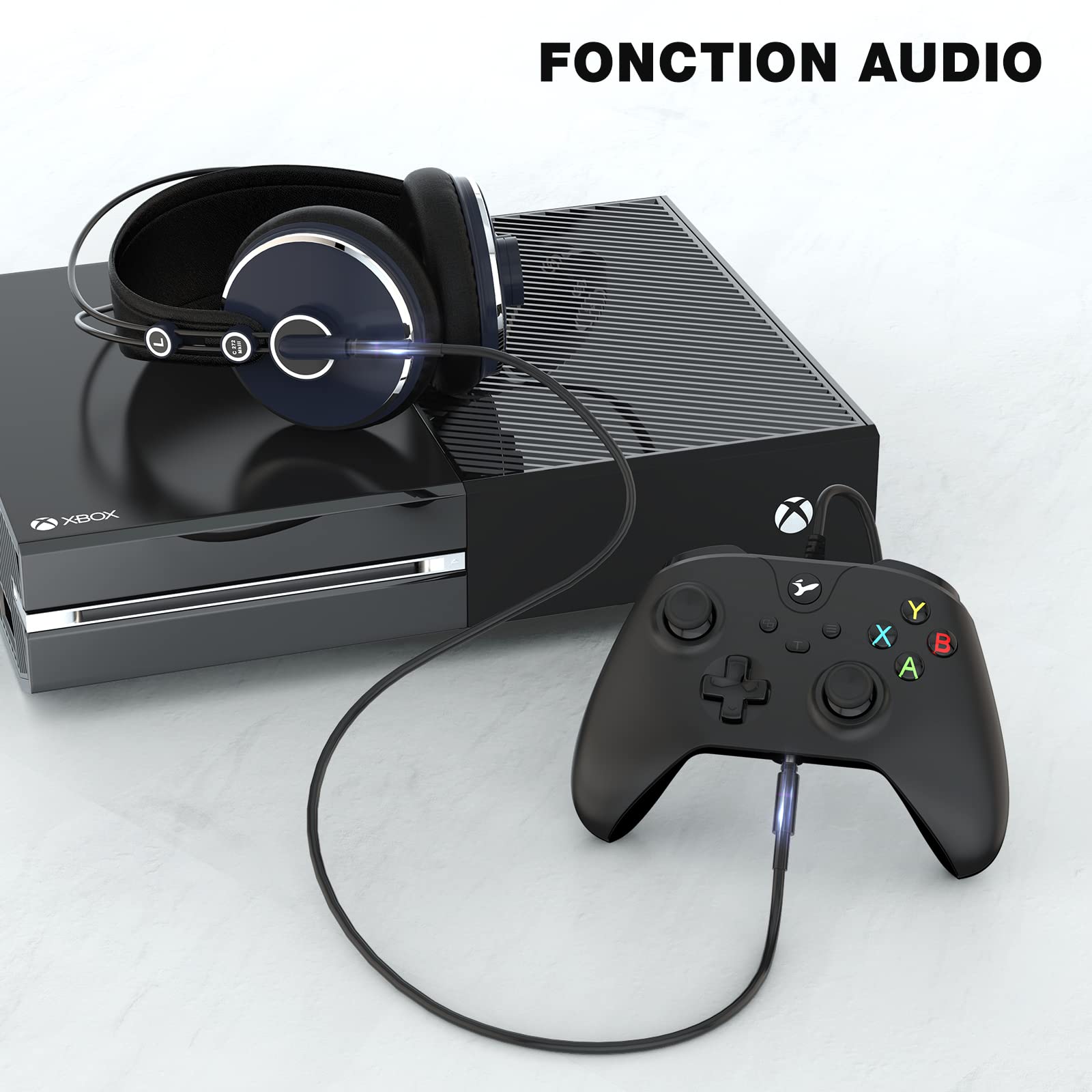 YCCTEAM Manette filaire pour PC, Contrôleur de jeu USB filaire compatible avec la console PC(Win10/ 11)