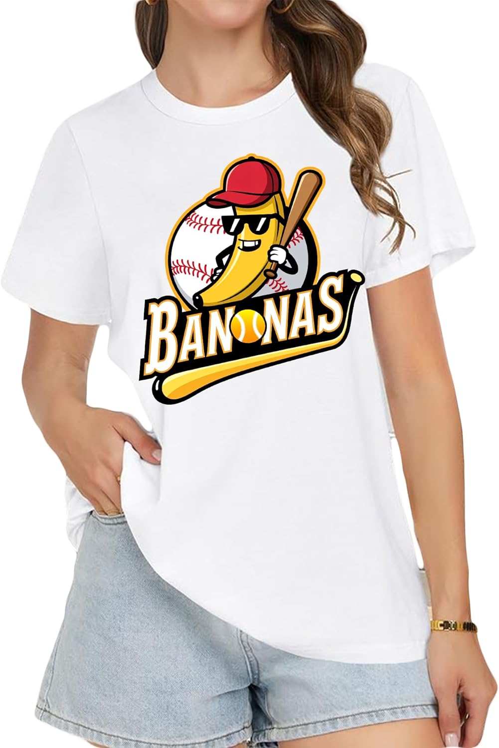 Womens Baseball Shirt Baseball Player T-Shirts Team Womens Funny Baseball Graphic Tee Fan Short Sleeve Tops - Image 4