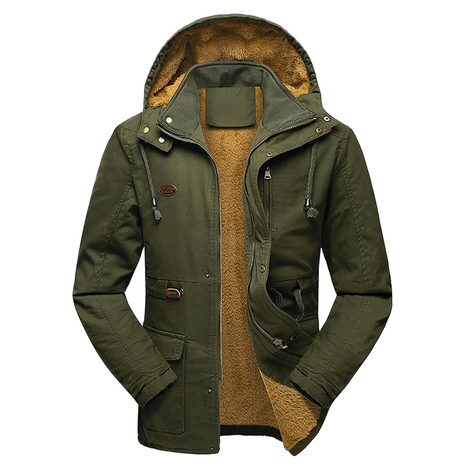 Men's Winter Jacket Duck Insulated Softshell Jacket Coat Comfortable Leisure Jacket Fleece Lined Coat Stylish Golf Coat