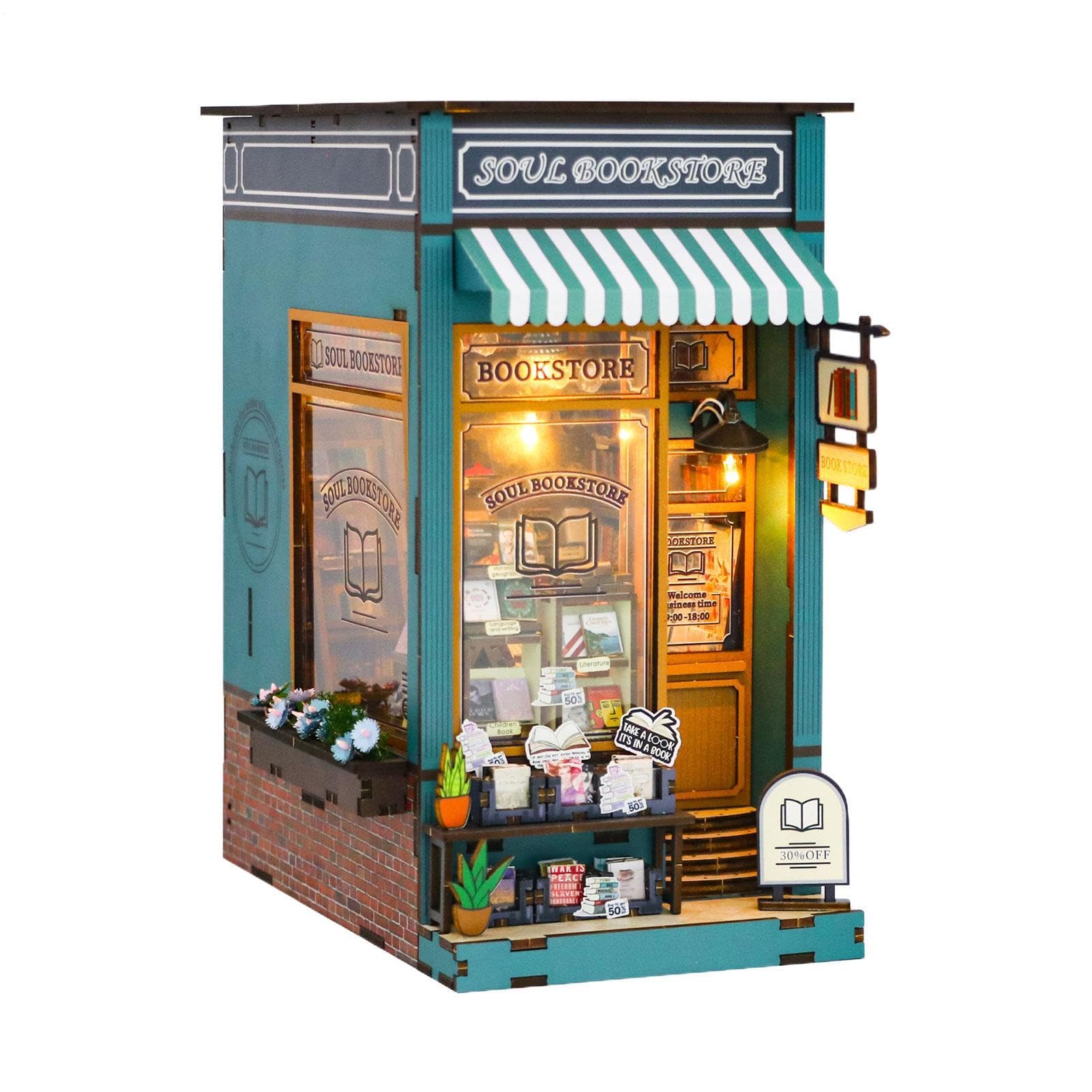 Kit Angolo Lettura Kit Casa In Miniatura | Angolo Illuminato Creativo Per Scrivania Ufficio Casa Studio Giardino Fatato Soggiorno Display Libreria