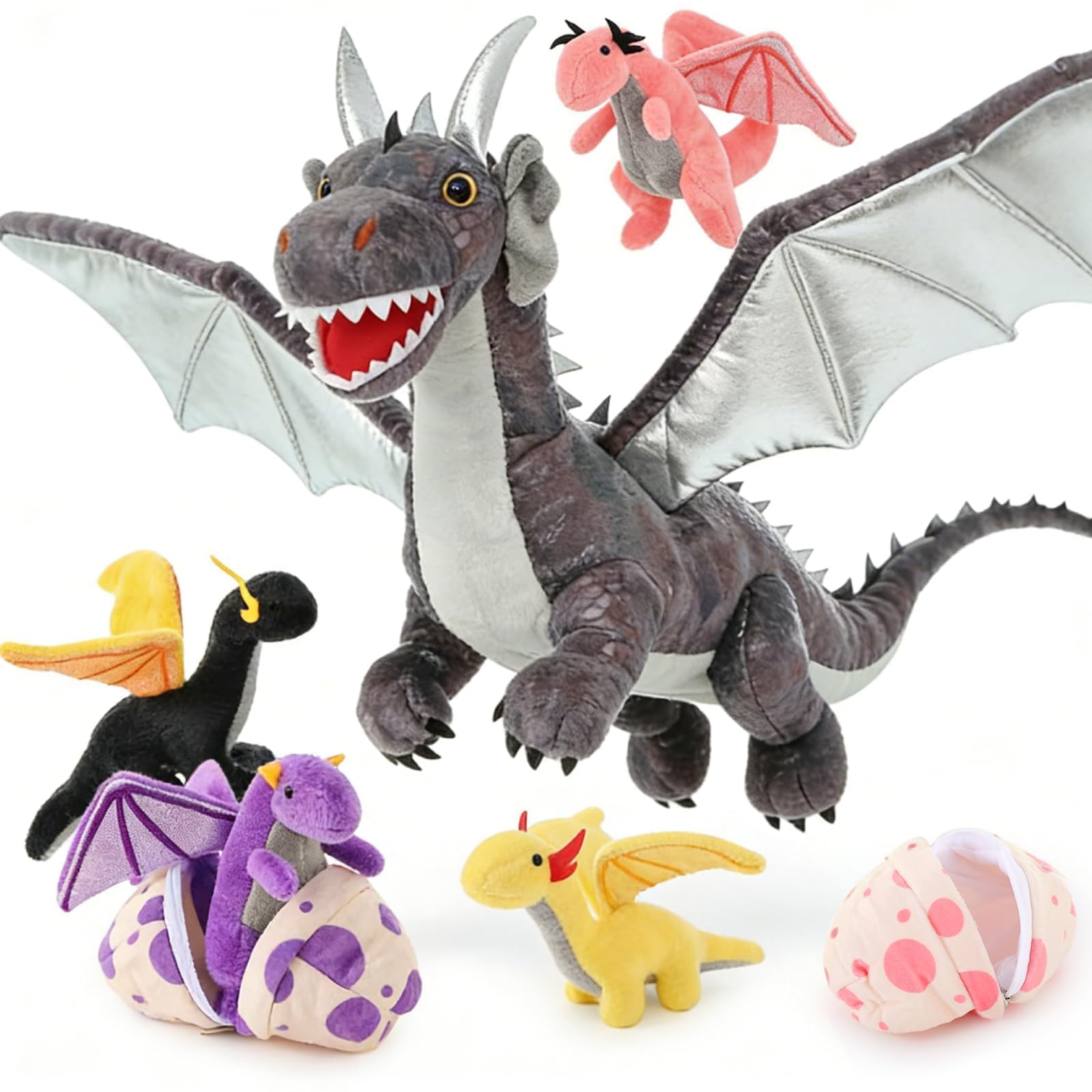 Amazon.co.jp: MaoGoLan ドラゴンぬいぐるみ7点セット 22インチ 大型