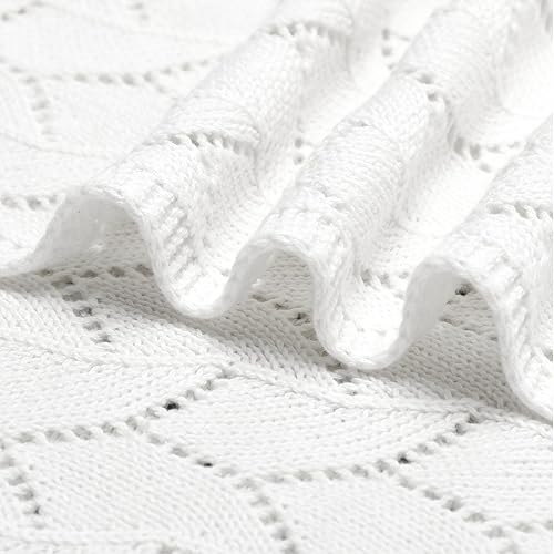 Miniatura 10 de mimixiong Manta de bebé 100 % algodón puro, extra suave, celular neutro, manta de cuna para recién nacido, niño y niña, tamaño marfil, 30 x 40